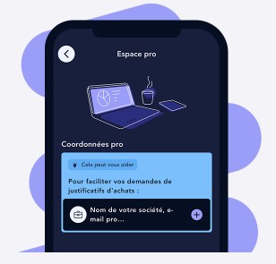 Capture d'écran montrant le formulaire de personnalisation des justificatifs avec les champs entreprise
